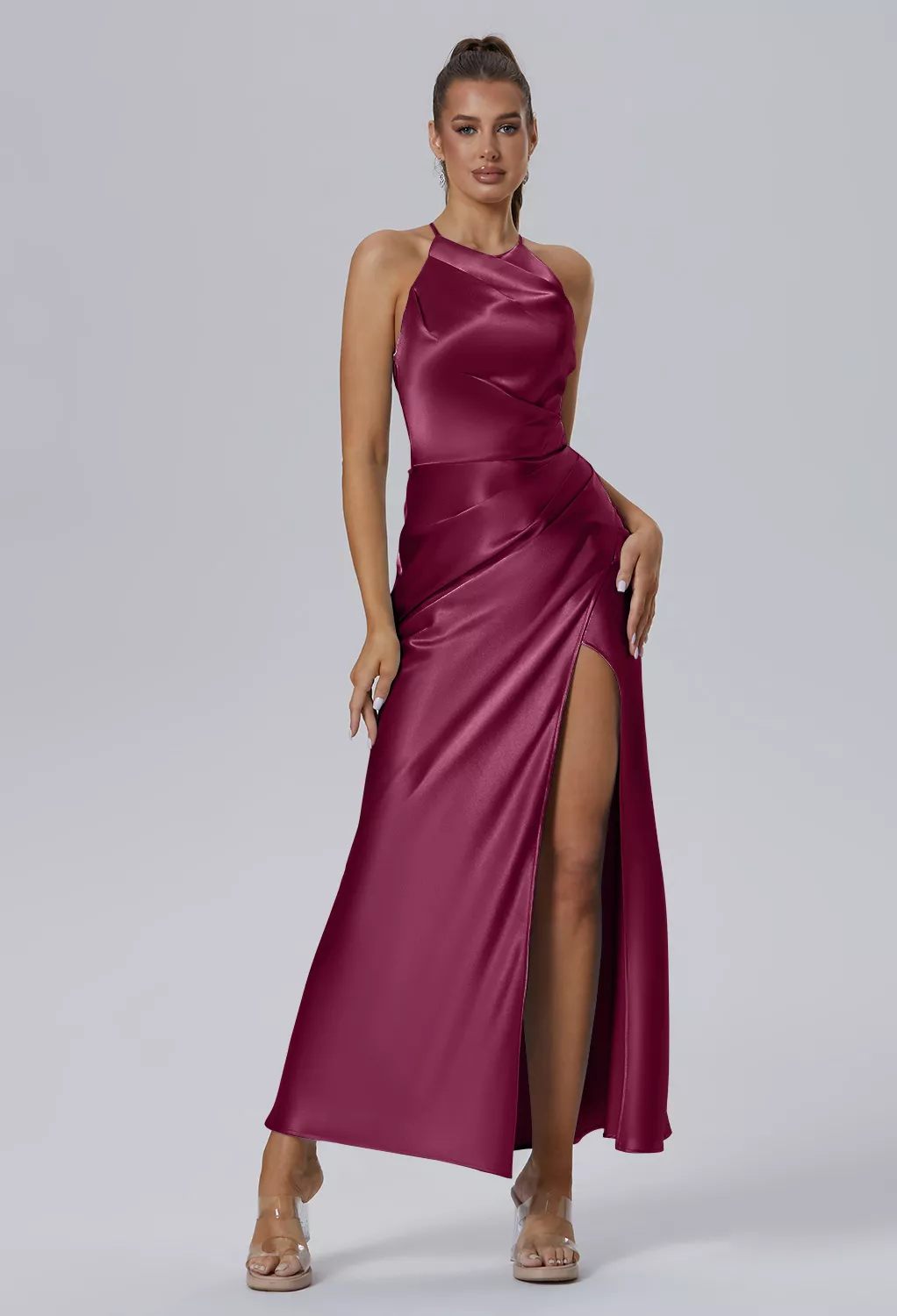 AW Mir Burgundy  Summer Wedding Guest Dresses